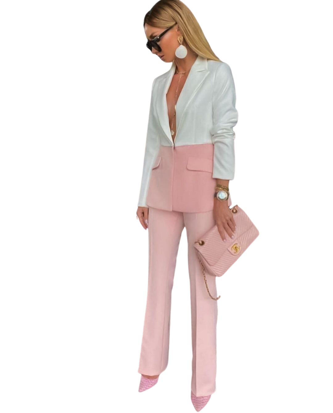 Tailleur Woman Coordinated Jacket Pantalone Bottoni – LE STYLE DE