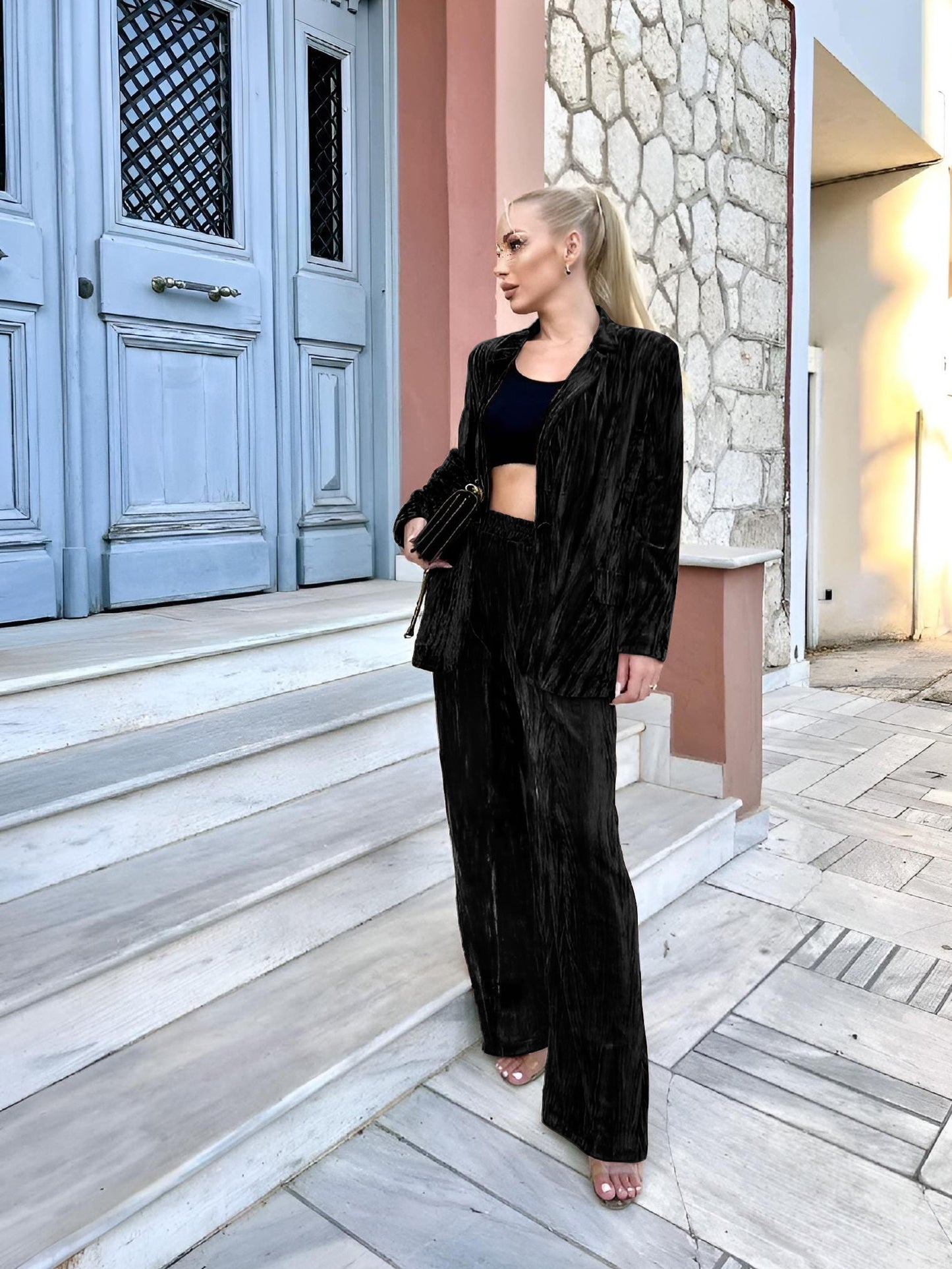 Tailleur Donna Completo Giacca Shorts Cintura Fibbia Casual Elegante – LE  STYLE DE PARIS
