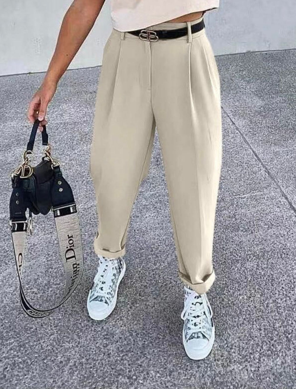 Pantalone Donna Sigaretta Vita Alta Cintura – LE STYLE DE PARIS