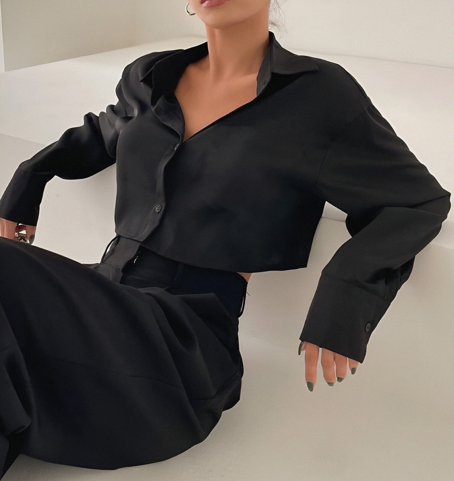 
                  
                    Camicia Donna Corta Colletto Bottoni Popeline Casual Elegante Sensuale - LE STYLE DE PARIS
                  
                