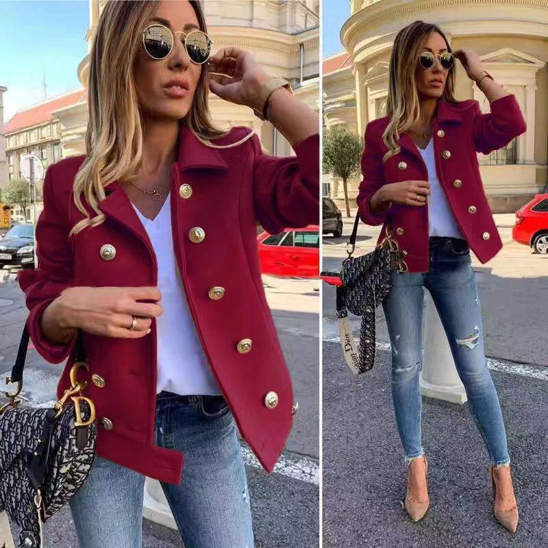 Giacca Donna Doppio Petto Bottoni Oro – LE STYLE DE PARIS